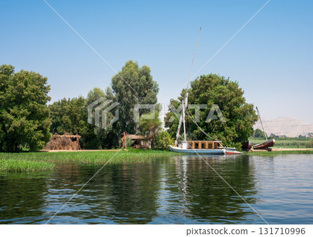 Beautiful View of the Nile River in Luxor, Egypt 131710996