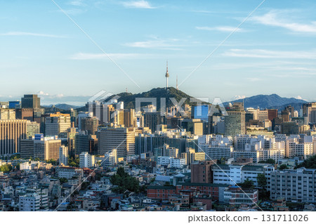 Sunset over Seoul South Korea Sunset over Seoul South Korea 131711026
