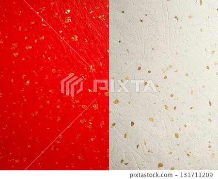 Texture background material inspired by red and white Japanese paper with gold leaf 131711209