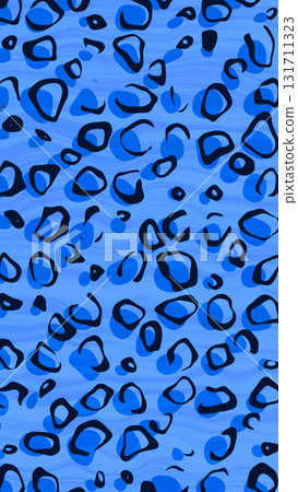 平成辣妹風！藍色豹紋和毛皮背景很可愛 131711323