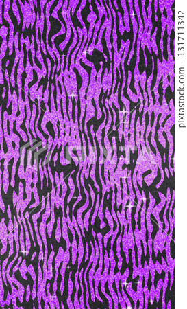 Heisei gal style! Purple zebra print background with glittering sparkles 131711342