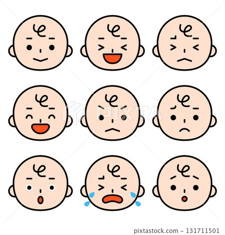 各種表情的嬰兒 各種表情的嬰兒 131711501