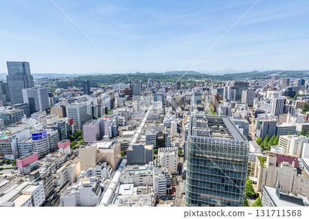 宮城縣仙台市 - 從高處俯瞰仙台市的街景(JR仙台站附近) 宮城縣仙台市 - 從高處俯瞰仙台市的街景(JR仙台站附近) 131711568