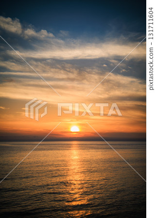 Golden sunset seen from Momodai Nekodai Observatory Golden sunset seen from Momodai Nekodai Observatory 131711604