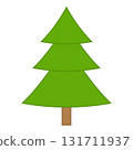 coniferous tree cartoon illustration isolated 131711937