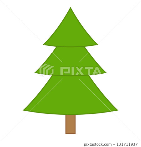 coniferous tree cartoon illustration isolated 131711937