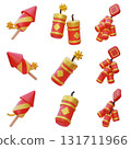 Chinese firecracker 3D Icon Set 131711966
