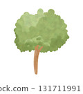 Watercolor Green Tree Illustration, Hand Drawn Nature Element 131711991