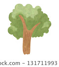 Watercolor Green Tree Illustration, Hand Drawn Nature Element 131711993