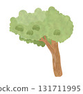 Watercolor Green Tree Illustration, Hand Drawn Nature Element 131711995