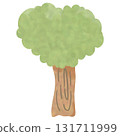Watercolor Green Tree Illustration, Hand Drawn Nature Element 131711999