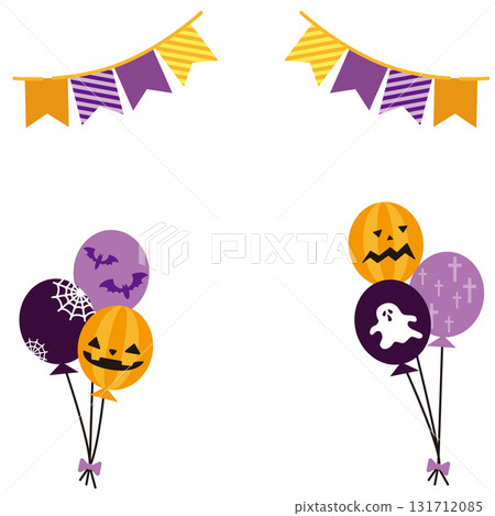 Halloween party decoration illustration material 131712085