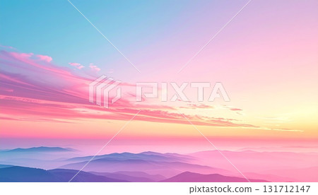 A fantastic pastel-colored sunset sky during the magic hour A fantastic pastel-colored sunset sky during the magic hour 131712147