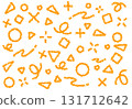 Crayon material: A pop background with geometric patterns 131712642