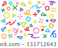Crayon material: A pop background with geometric patterns 131712643