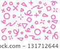 Crayon material: A pop background with geometric patterns 131712644