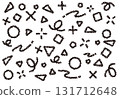 Crayon material: A pop background with geometric patterns 131712648