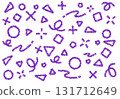 Crayon material: A pop background with geometric patterns 131712649