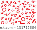 Crayon material: A pop background with geometric patterns 131712664