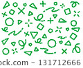Crayon material: A pop background with geometric patterns 131712666