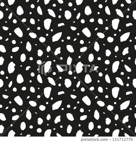 Abstract white dots hand drawn seamless pattern. Vector colorful doodle scribble circle dotted background Abstract white dots hand drawn seamless pattern. Vector colorful doodle scribble circle dotted background 131712770