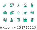 Pregnancy - set of line design style icons 131713213
