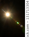 Sun flare on the black background 131713304