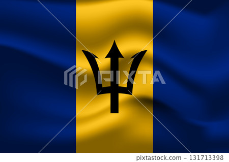 Flag of Barbados. National symbol in official colors. Template icon. Abstract vector background Flag of Barbados. National symbol in official colors. Template icon. Abstract vector background 131713398