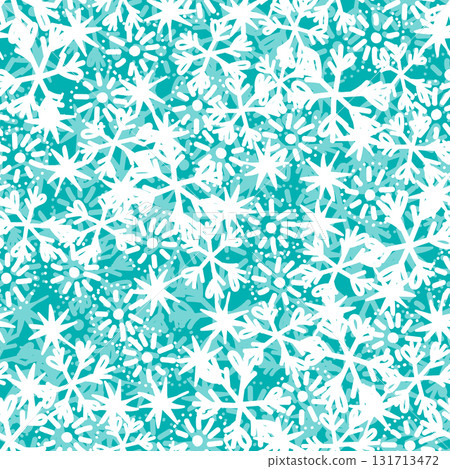 Winter seamless pattern with white snowflakes on color background. Vector illustration for fabric, textile wallpaper, posters, gift wrapping paper. Christmas vector illustration. Falling snow Winter seamless pattern with white snowflakes on color background. Vector illustration for fabric, textile wallpaper, posters, gift wrapping paper. Christmas vector illustration. Falling snow 131713472