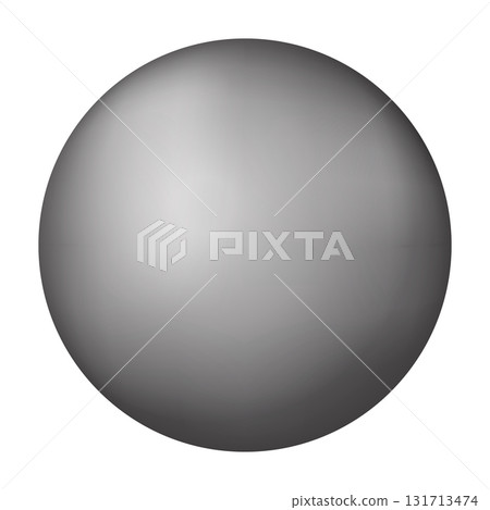 Glass grey ball or precious pearl. Glossy realistic ball, 3D abstract vector illustration highlighted on a white background. Big metal bubble with shadow Glass grey ball or precious pearl. Glossy realistic ball, 3D abstract vector illustration highlighted on a white background. Big metal bubble with shadow 131713474