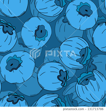 Seamless pattern with apple on color background. Natural delicious fresh ripe tasty fruit. Vector illustration for print, fabric, textile, banner, design. Stylized apples with leaves. Food concept 131713786