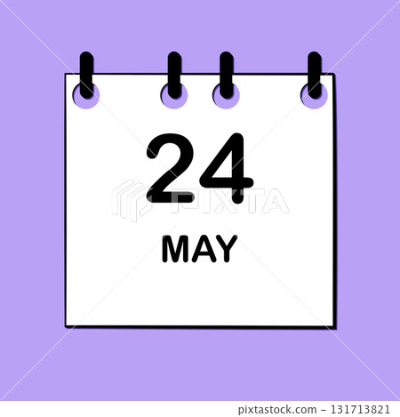 May 24. Daily Calendar icon for design. Simple design for business brochure, flyer, print media, advertisement. Easily editable May 24. Daily Calendar icon for design. Simple design for business brochure, flyer, print media, advertisement. Easily editable 131713821