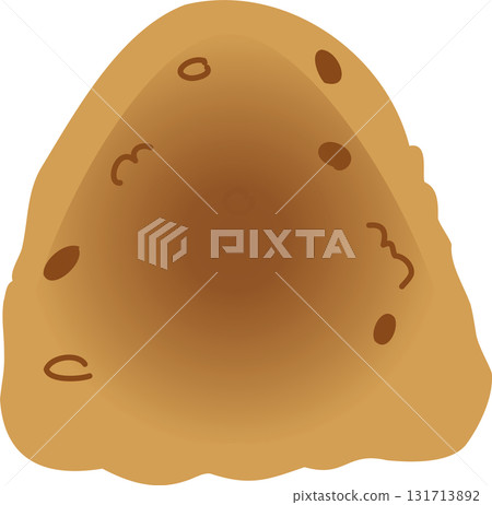 a cute brown onigiri rice ball. japanese cuisine food 131713892