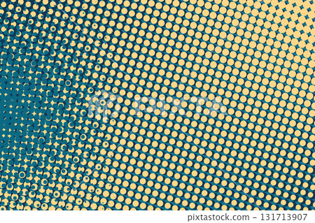 Abstract pop art creative concept. Colorful polka dots retro comics background. Cartoon modern halftone pattern. Design for poster, card, sale banner, empty bubble 131713907