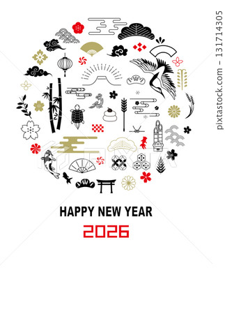 2026年新年賀卡 2026年新年賀卡 131714305