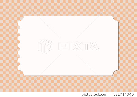 Vector empty ticket template. Isolated modern coupon mockup for travelling, movie, theater, airplane. Blank white tickets, icon. Concert, festival, event admit layouts 131714340