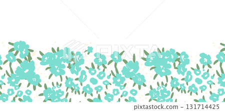 Spring, summer illustration with flowers. Happy birthday, holiday, celebration greeting and invitation card. Colorful floral banner, frame. Modern floral compositions. Copy space 131714425