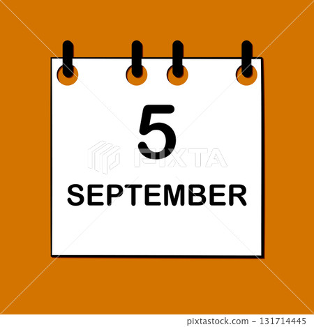 September 5. Daily Calendar icon for design. Simple design for business brochure, flyer, print media, advertisement. Easily editable September 5. Daily Calendar icon for design. Simple design for business brochure, flyer, print media, advertisement. Easily editable 131714445