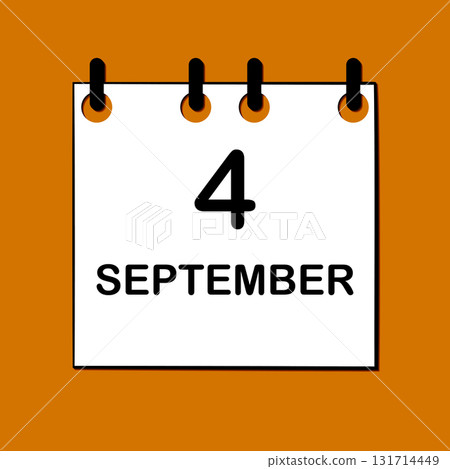 September 4. Daily Calendar icon for design. Simple design for business brochure, flyer, print media, advertisement. Easily editable September 4. Daily Calendar icon for design. Simple design for business brochure, flyer, print media, advertisement. Easily editable 131714449