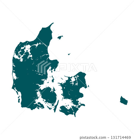 Map of Denmark, sign silhouette. World Map Globe. Vector Illustration isolated on white background. Europe continent Map of Denmark, sign silhouette. World Map Globe. Vector Illustration isolated on white background. Europe continent 131714469