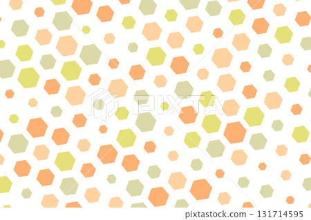 Hexagon pattern with honeycomb, cartoon bees. Vector illustration, geometric texture. Design template for invitation, card. Doodle style. Background with copy space Hexagon pattern with honeycomb, cartoon bees. Vector illustration, geometric texture. Design template for invitation, card. Doodle style. Background with copy space 131714595