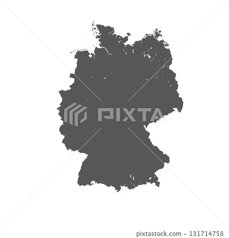 Map of Germany, sign silhouette. World Map Globe. Vector Illustration isolated on white background. Europe continent 131714758