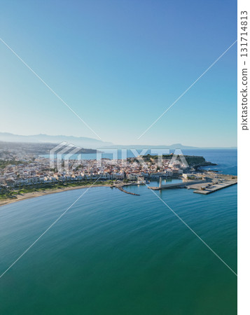 Rethymno, the most charming and beautiful town on Crete island with panoramic view of the sea. 131714813