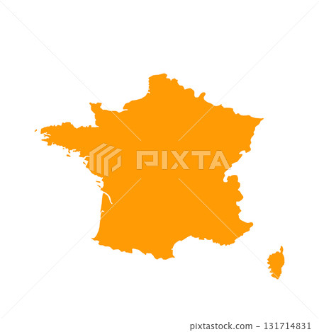 Map of France, sign silhouette. World Map Globe. Vector Illustration isolated on white background. Europe continent Map of France, sign silhouette. World Map Globe. Vector Illustration isolated on white background. Europe continent 131714831