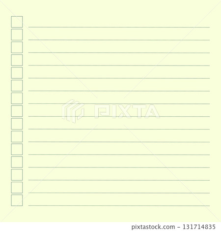 Graph paper. Printable To do list with check boxes, checklist, grid paper with color horizontal lines. Geometric pattern for school, textures, notebook, diary. Realistic lined paper blank 131714835