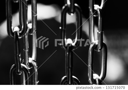 Close-ups of the metal chains convey a sense of power Close-ups of the metal chains convey a sense of power 131715070