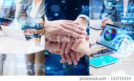 Various business scenes and digital technology Various business scenes and digital technology 131715314