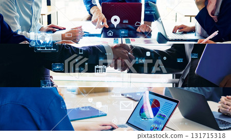 Various business scenes and digital technology Various business scenes and digital technology 131715318