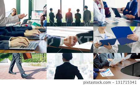 Collage of various business scenes Collage of various business scenes 131715341