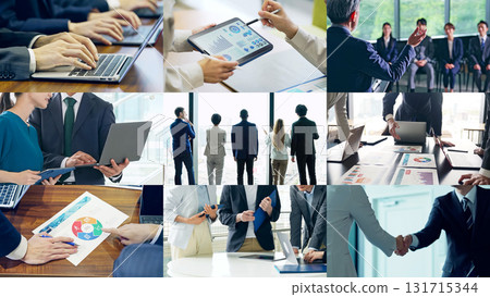 Collage of various business scenes Collage of various business scenes 131715344